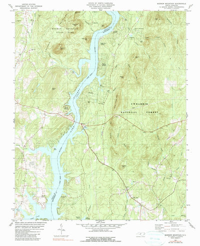 United States Geological Survey Morrow Mountain, NC (1981, 24000-Scale) digital map