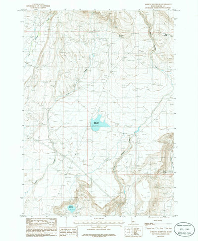 United States Geological Survey Morrow Reservoir, ID (1986, 24000-Scale) digital map