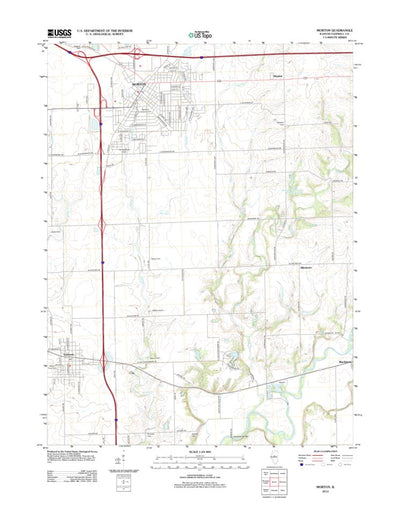 United States Geological Survey Morton, IL (2012, 24000-Scale) digital map