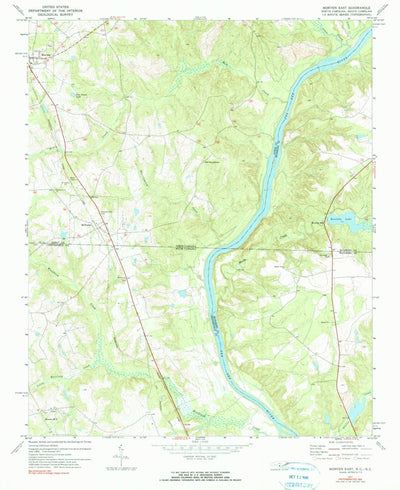 United States Geological Survey Morven East, NC-SC (1971, 24000-Scale) digital map