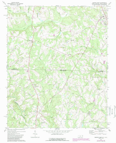 United States Geological Survey Morven West, NC-SC (1971, 24000-Scale) digital map