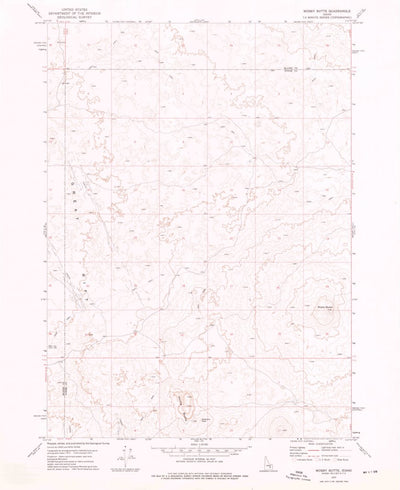 United States Geological Survey Mosby Butte, ID (1972, 24000-Scale) digital map