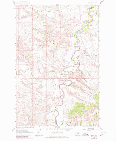 United States Geological Survey Mosby, MT (1962, 24000-Scale) digital map