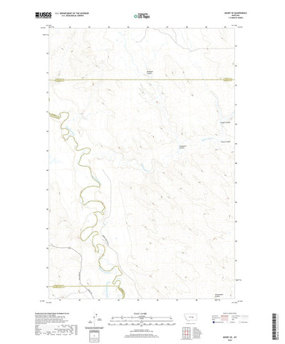 United States Geological Survey Mosby SE, MT (2020, 24000-Scale) digital map