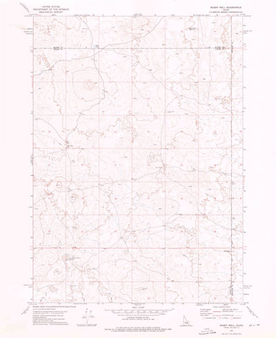 United States Geological Survey Mosby Well, ID (1972, 24000-Scale) digital map