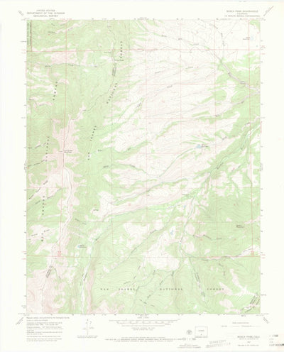 United States Geological Survey Mosca Pass, CO (1967, 24000-Scale) digital map