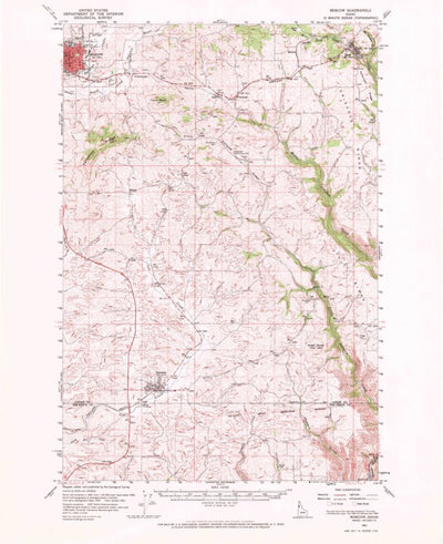 United States Geological Survey Moscow, ID (1961, 62500-Scale) digital map