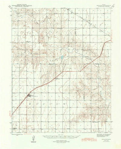 United States Geological Survey Moscow, KS (1944, 62500-Scale) digital map