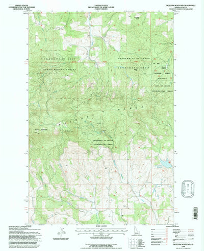 United States Geological Survey Moscow Mountain, ID (1994, 24000-Scale) digital map