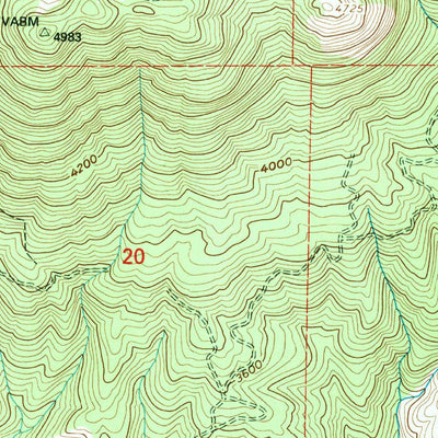United States Geological Survey Moscow Mountain, ID (1994, 24000-Scale) digital map