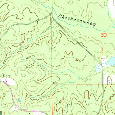 United States Geological Survey Moscow, MS (1962, 24000-Scale) digital map