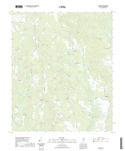 United States Geological Survey Moscow, MS (2020, 24000-Scale) digital map