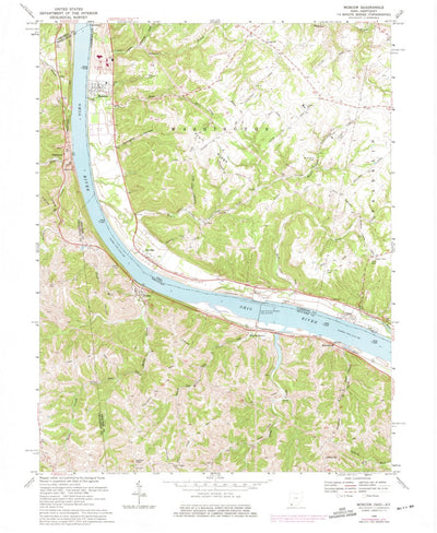 United States Geological Survey Moscow, OH-KY (1968, 24000-Scale) digital map