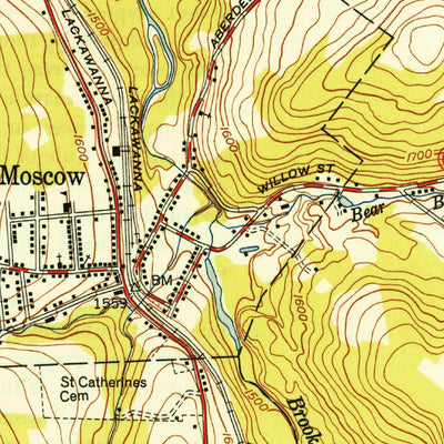 United States Geological Survey Moscow, PA (1949, 24000-Scale) digital map