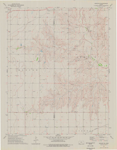 United States Geological Survey Moscow SE, KS (1974, 24000-Scale) digital map