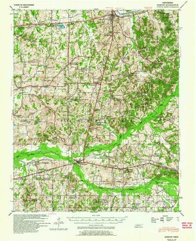 United States Geological Survey Moscow, TN (1949, 62500-Scale) digital map