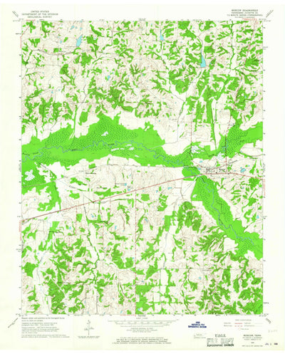 United States Geological Survey Moscow, TN (1965, 24000-Scale) digital map