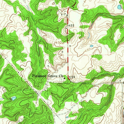 United States Geological Survey Moscow, TN (1965, 24000-Scale) digital map