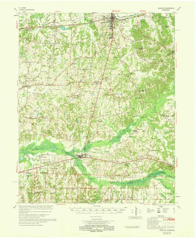 United States Geological Survey Moscow, TN (1968, 62500-Scale) digital map