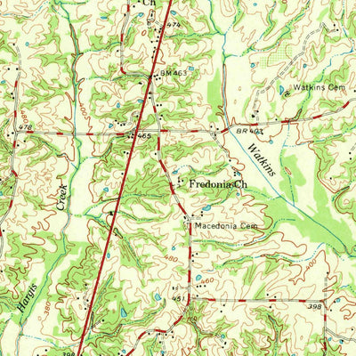 United States Geological Survey Moscow, TN (1968, 62500-Scale) digital map