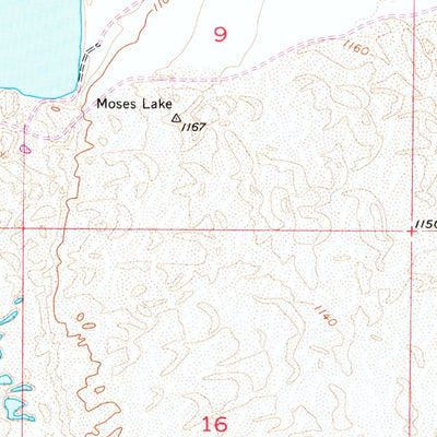 United States Geological Survey Moses Lake South, WA (1956, 24000-Scale) digital map