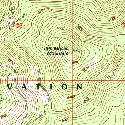 United States Geological Survey Moses Meadows, WA (2001, 24000-Scale) digital map