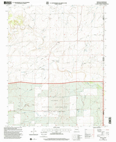 United States Geological Survey Moses, NM-OK (1998, 24000-Scale) digital map