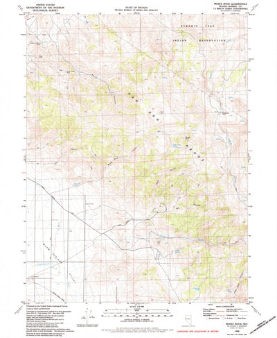 United States Geological Survey Moses Rock, NV (1980, 24000-Scale) digital map
