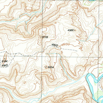 United States Geological Survey Moses Rock, UT (1989, 24000-Scale) digital map