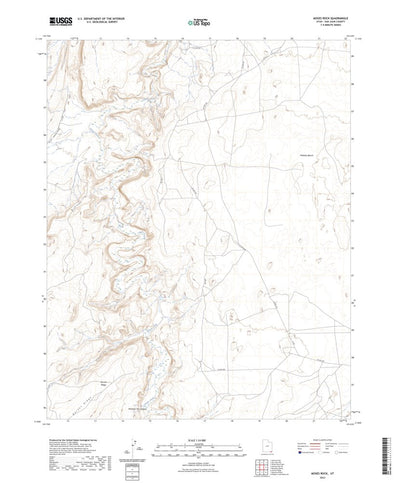 United States Geological Survey Moses Rock, UT (2023, 24000-Scale) digital map