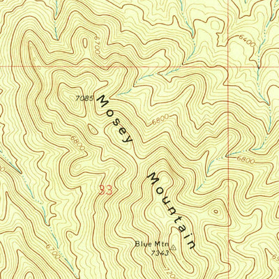 United States Geological Survey Mosey Mountain, NV (1972, 24000-Scale) digital map