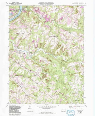 United States Geological Survey Mosgrove, PA (1968, 24000-Scale) digital map