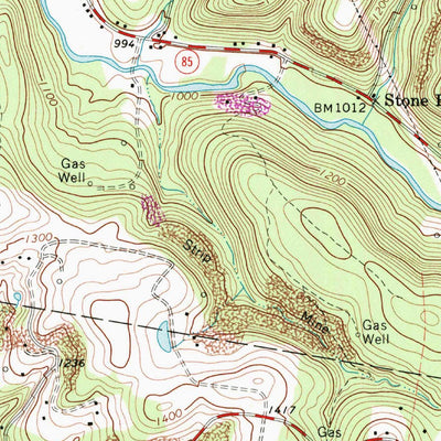 United States Geological Survey Mosgrove, PA (1968, 24000-Scale) digital map