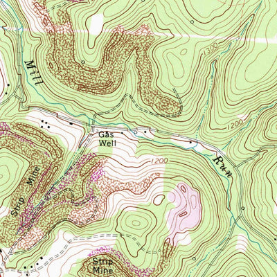 United States Geological Survey Mosgrove, PA (1968, 24000-Scale) digital map