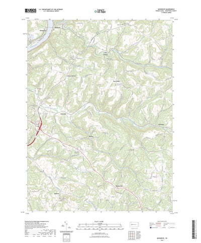 United States Geological Survey Mosgrove, PA (2023, 24000-Scale) digital map
