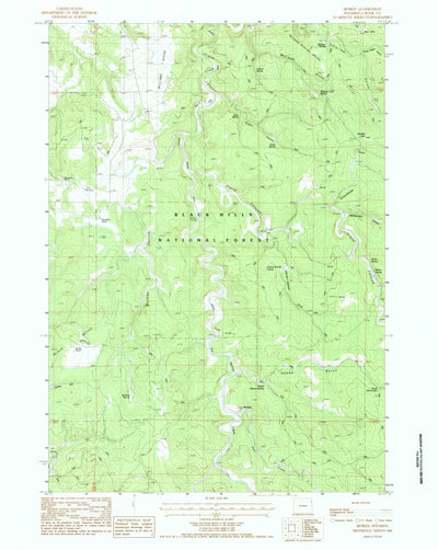 United States Geological Survey Moskee, WY (1984, 24000-Scale) digital map