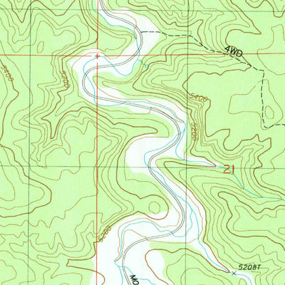 United States Geological Survey Moskee, WY (1984, 24000-Scale) digital map