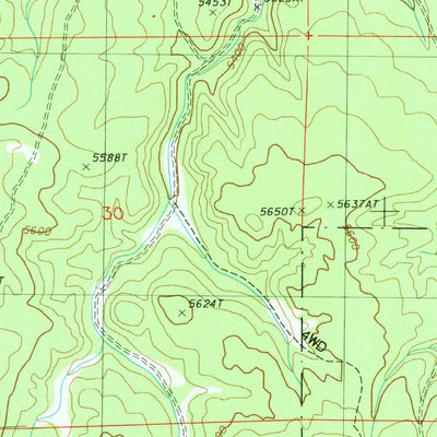 United States Geological Survey Moskee, WY (1984, 24000-Scale) digital map