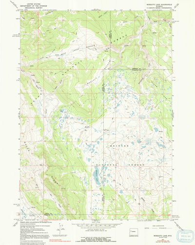 United States Geological Survey Mosquito Lake, WY (1967, 24000-Scale) digital map