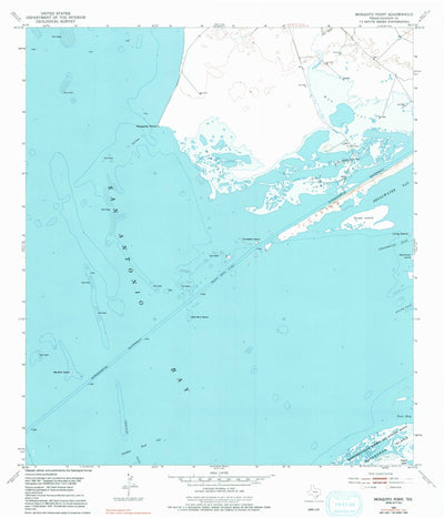 United States Geological Survey Mosquito Point, TX (1952, 24000-Scale) digital map