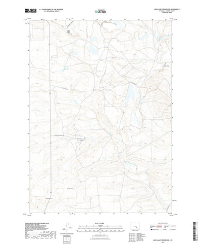 United States Geological Survey Moss Agate Reservoir, WY (2021, 24000-Scale) digital map