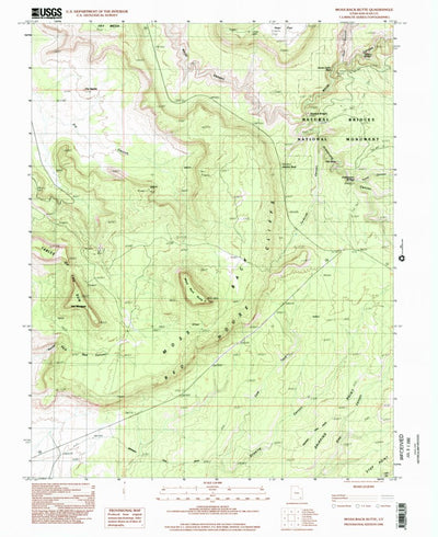 United States Geological Survey Moss Back Butte, UT (1996, 24000-Scale) digital map