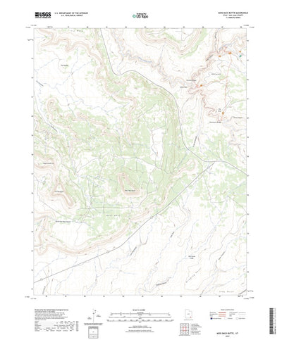 United States Geological Survey Moss Back Butte, UT (2023, 24000-Scale) digital map
