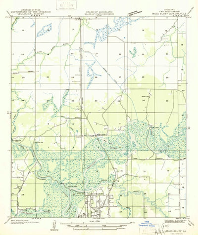 United States Geological Survey Moss Bluff, LA (1935, 31680-Scale) digital map