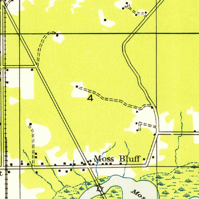 United States Geological Survey Moss Bluff, LA (1947, 31680-Scale) digital map