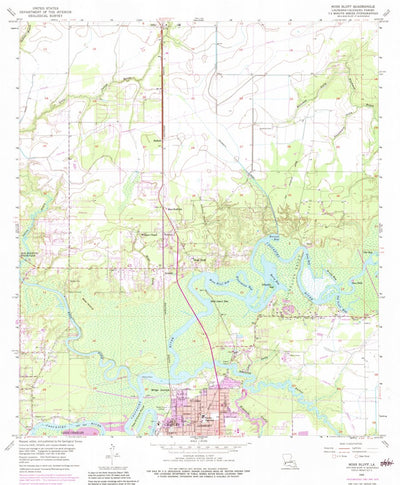 United States Geological Survey Moss Bluff, LA (1955, 24000-Scale) digital map
