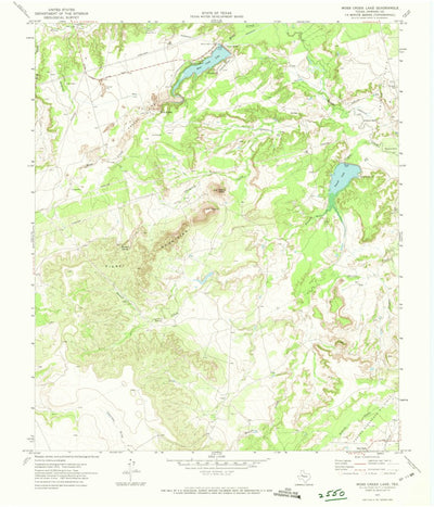 United States Geological Survey Moss Creek Lake, TX (1971, 24000-Scale) digital map