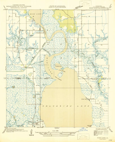 United States Geological Survey Moss Lake, LA (1946, 31680-Scale) digital map