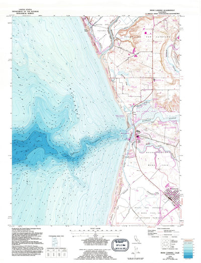 United States Geological Survey Moss Landing, CA (1954, 24000-Scale) digital map