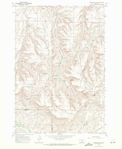 United States Geological Survey Mossmain SW, MT (1967, 24000-Scale) digital map